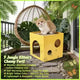 Cheese-Shaped Cat Scratcher: Rest & Scratch, Hideaway, Cardboard Surface (Yellow)