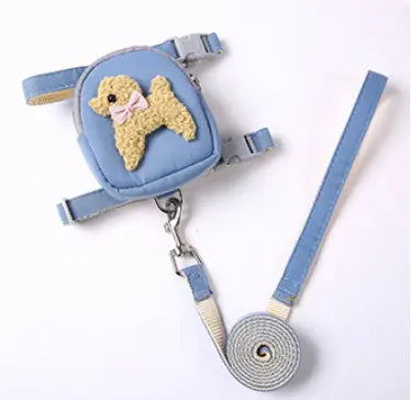 Escape-Proof Cat Harness & Leash: Puppy Backpack Design, Padded Fabric