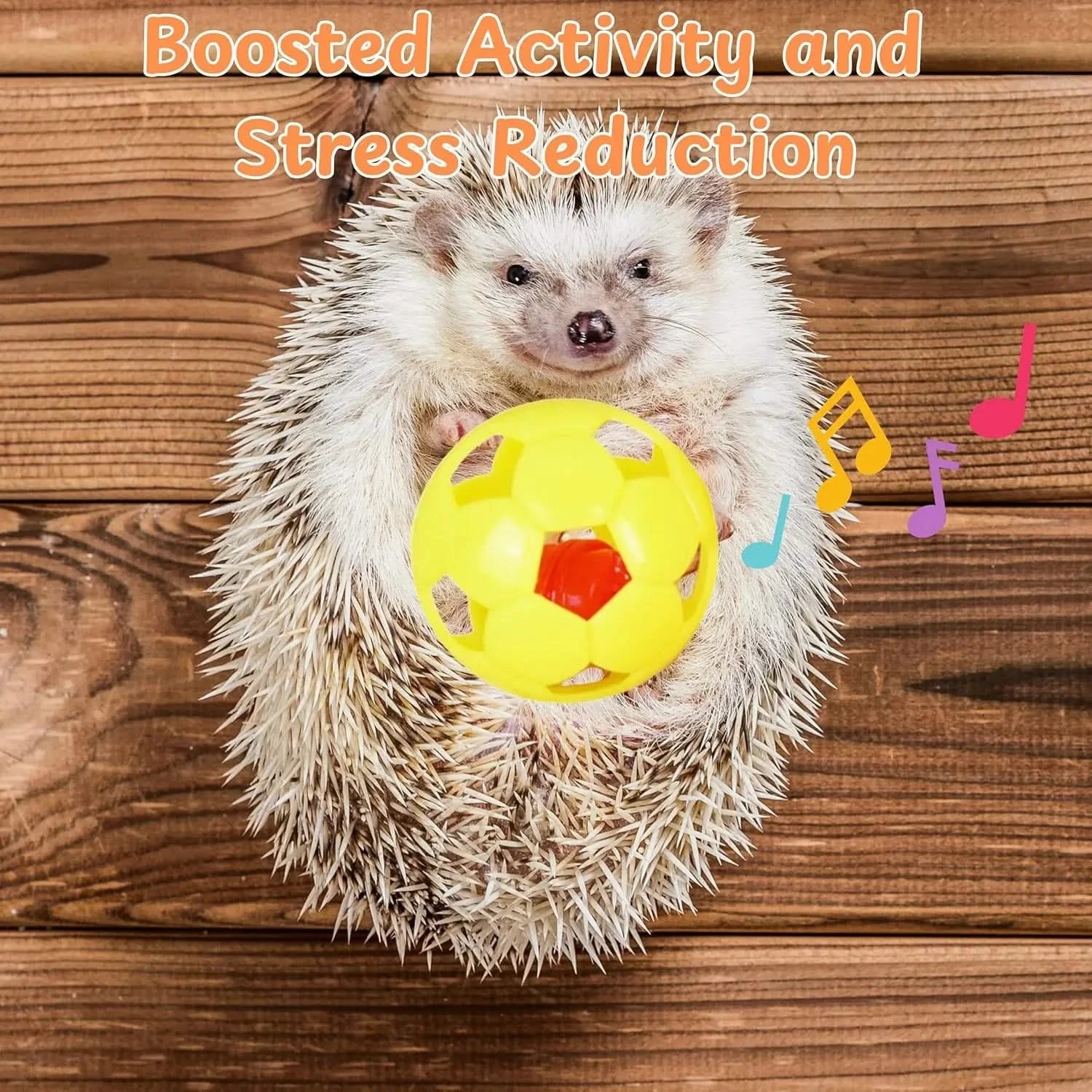 Interactive Hedgehog Hideout Tunnel with Bell Ball Toys for Small Pets