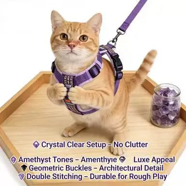 Escape-Proof Cat Harness: Padded Adjustable Design