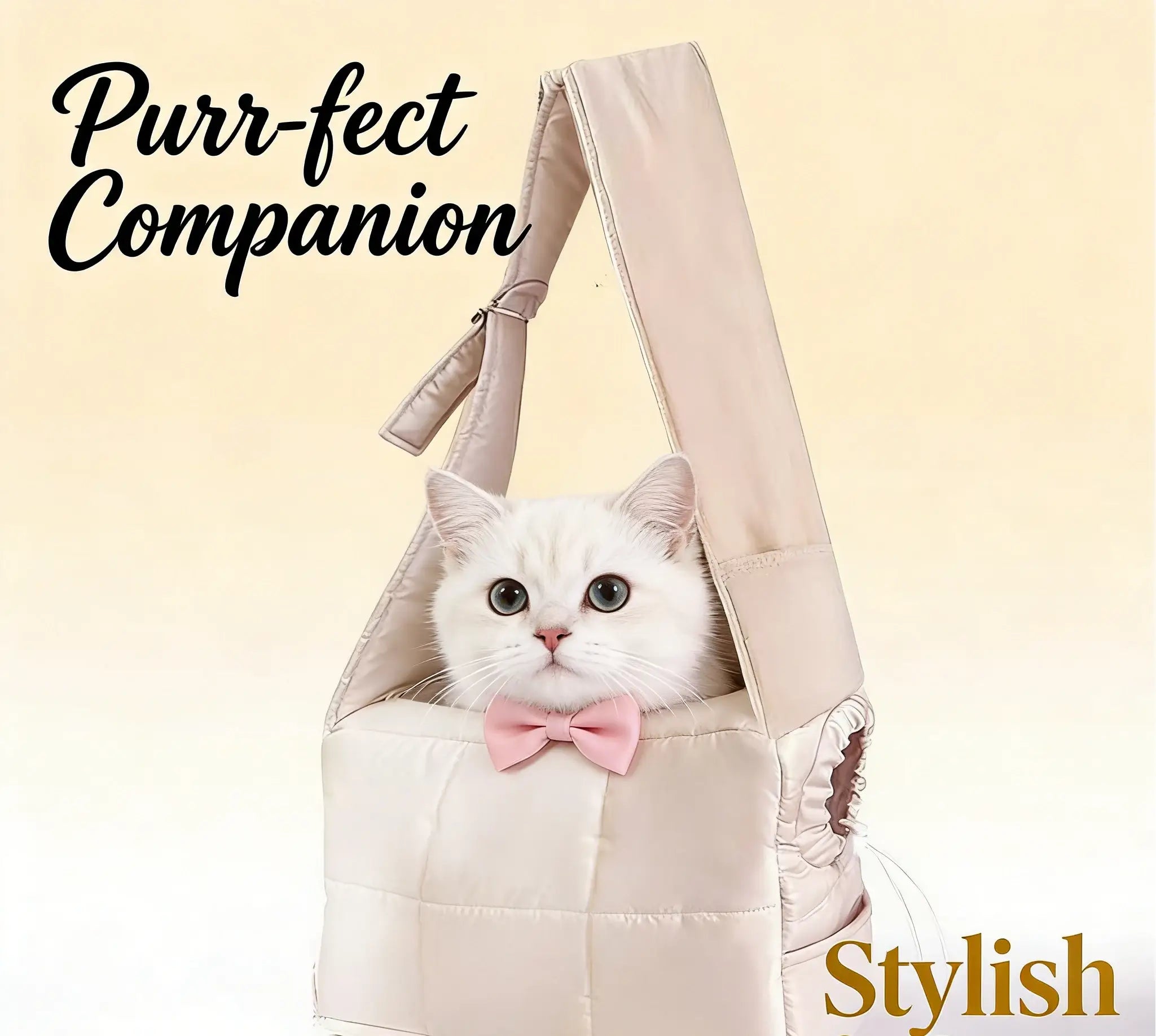 Cozy Warm Convertible Pet Carrier & Bed for Cats, Quilted Padded Light Gray