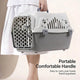 Secure Cat & Dog Carrier - Breathable, Durable Plastic, Gray