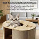 Multi-Functional Cat Scratcher: Corrugated Surface, Hideaway, Wooden Design