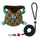 Escape-Proof Cat Harness & Leash: Luxury Monogram Print, Breathable Mesh