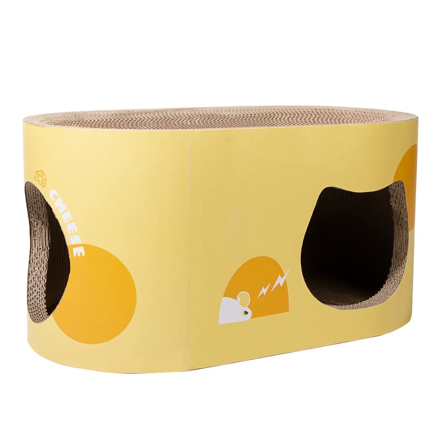 Scratching & Play Cat Tunnel: Corrugated Paper, Multi-Entry Patterns for Cats