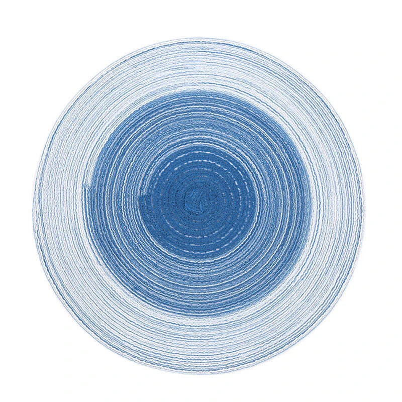 Cat Scratcher Mat, Circular Rope, Blue/White, Floor Pad, Cat Scratching Tool