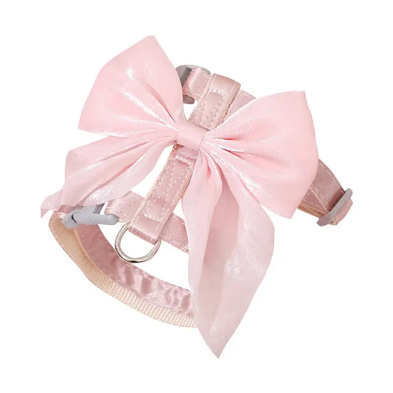Escape-Proof Cat Harness: Large Bow Accent, Adjustable Fit