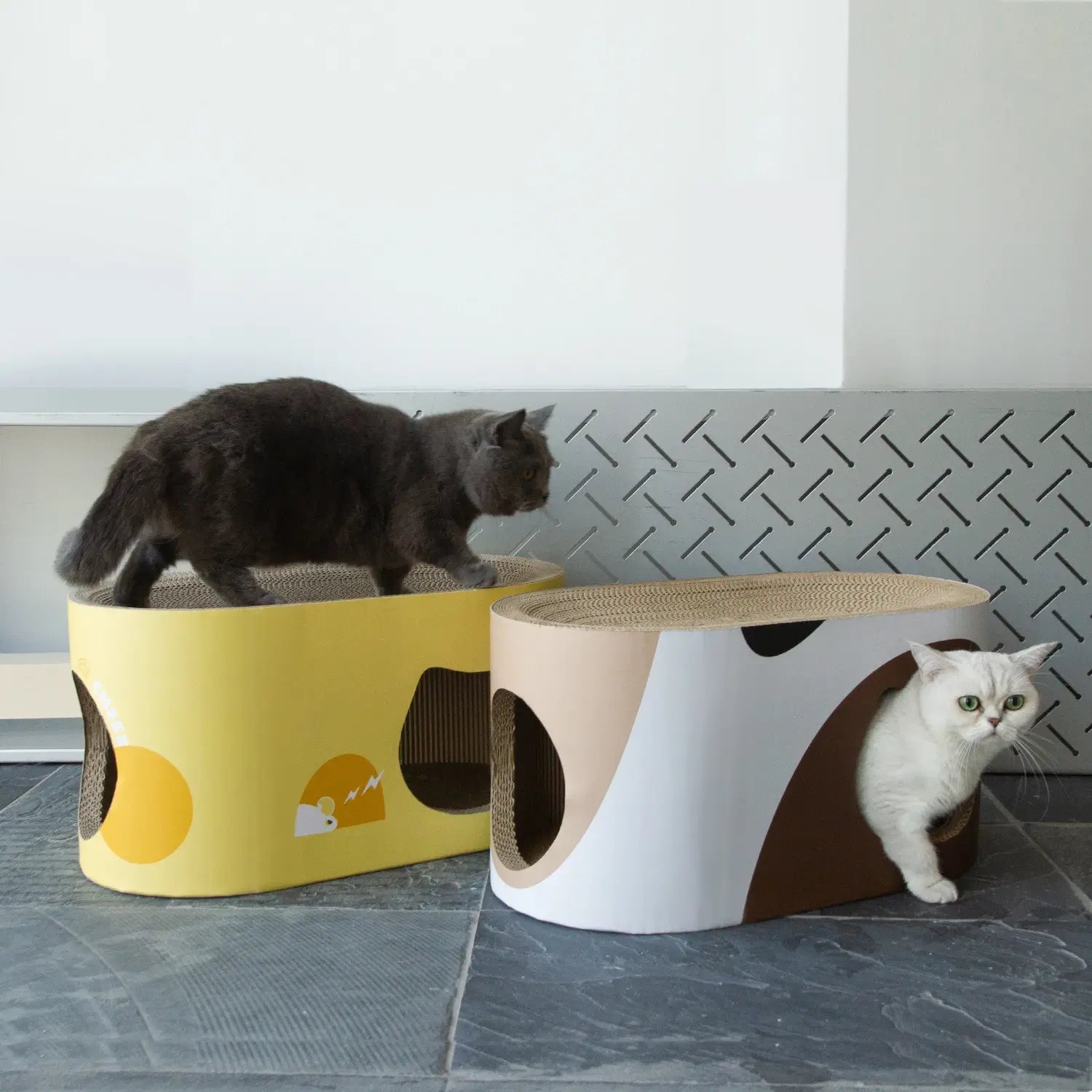 Scratching & Play Cat Tunnel: Corrugated Paper, Multi-Entry Patterns for Cats