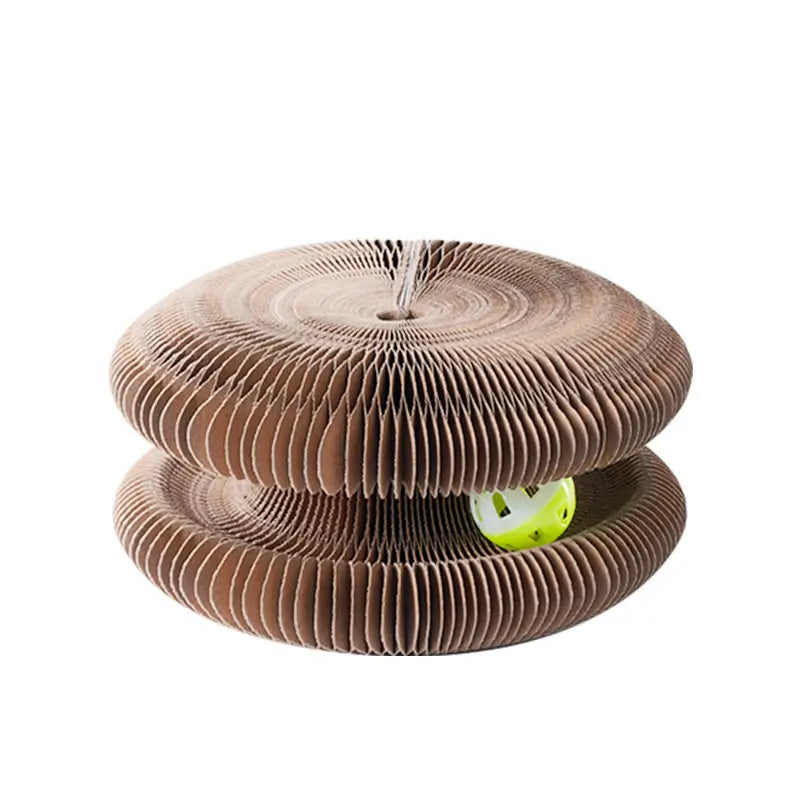 Scratching & Play Cat Scratcher: Corrugated Cardboard, Double-Layer Ball Design