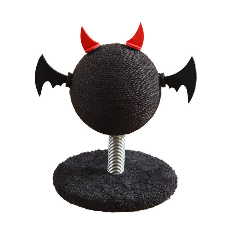 Niche Product: Devil Cat Scratcher, Black/Red, Rope, Spring Base, Cat Scratching Toy