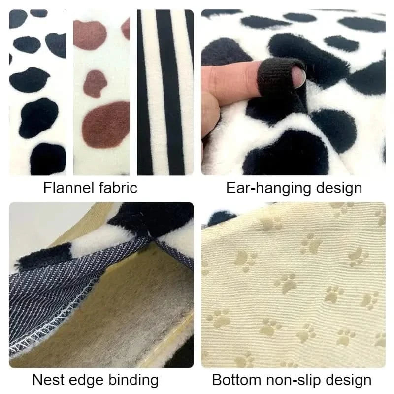 Cozy Fleece Winter Hamster Nest Bed, Hangable Small Animal Cave House