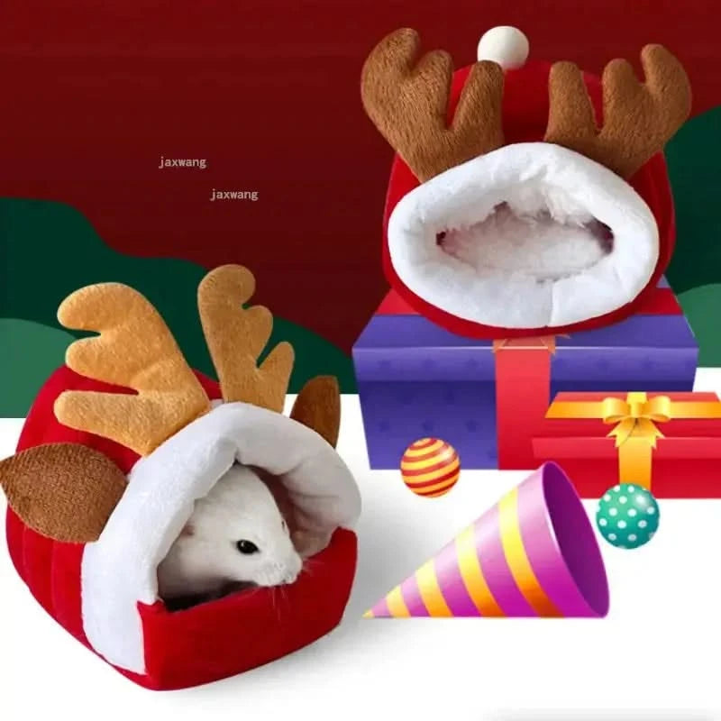 Cozy Plush Hamster House Bed, Warm Cotton Small Animal Sleeping Bag Cave Hideaway