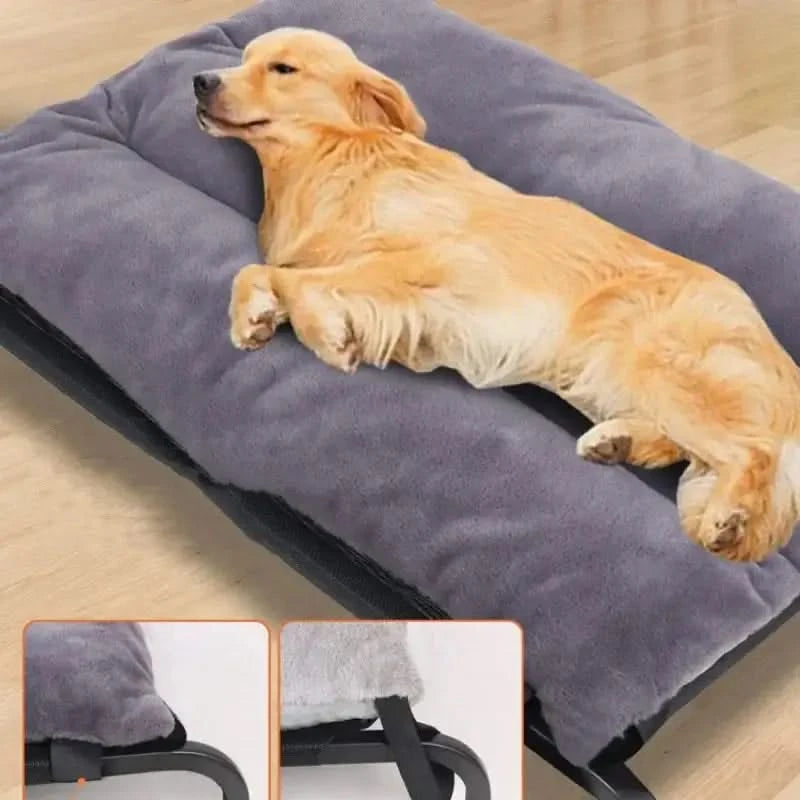 Warm Breathable Dog Bed with Detachable Iron Frame for Large Pets