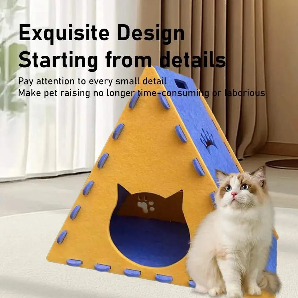Vertical Cat Scratching Board & Cozy Bed Nest - Durable Corrugated Cardboard Toy