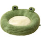 Ultimate Cozy Green Frog Plush Pet Bed for Small Dogs & Cats