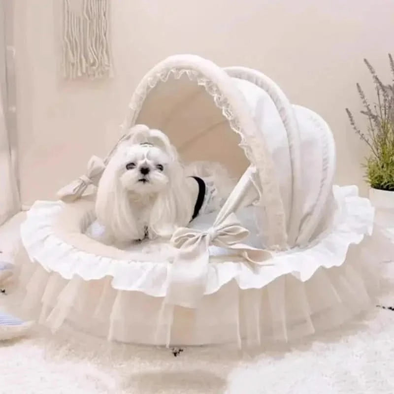 Luxury Soft Detachable Washable Pet Cradle Bed for Dogs Cats Puppies