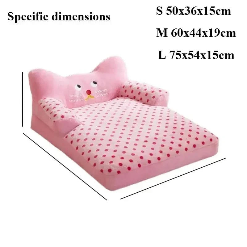 Supreme Comfort Fluffy Dog Bed Sofa Cushion for All Pet Breeds