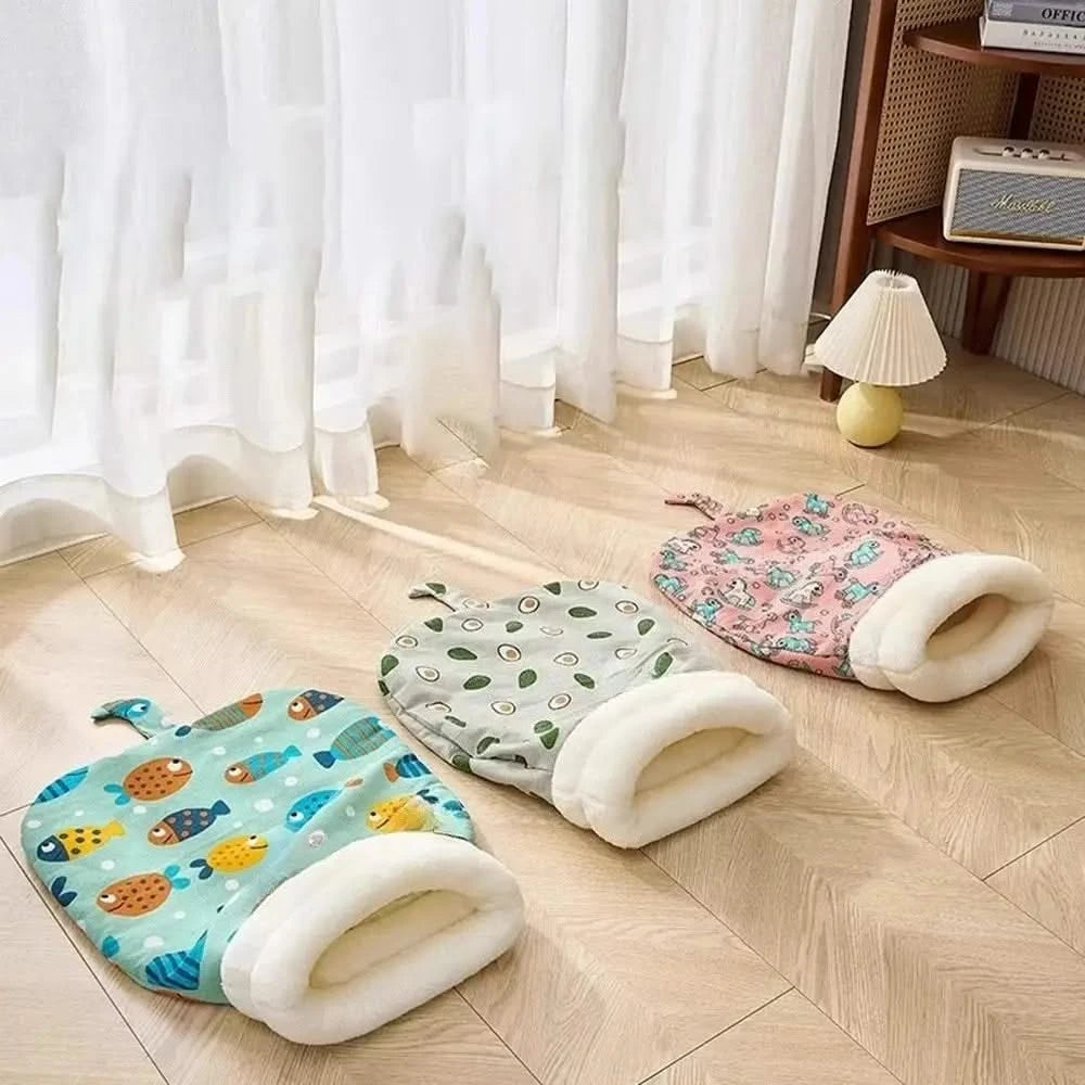 Cozy Plush Cat Sleeping Bag - Warm 360° Wrap Snuggle Sack