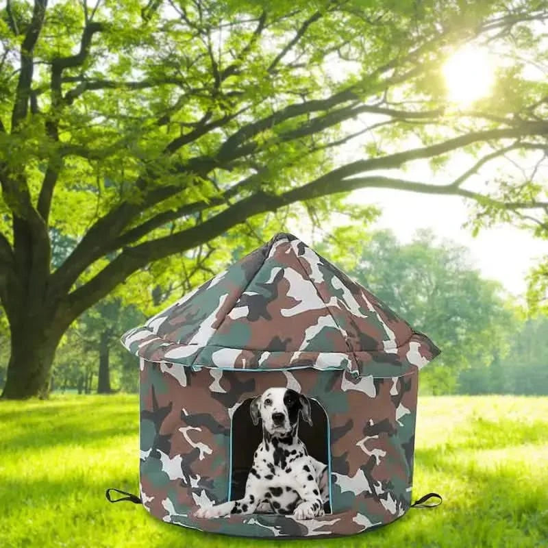 Waterproof Outdoor Insulated Cat House Dog Nest - Warm Foldable Pet Cave