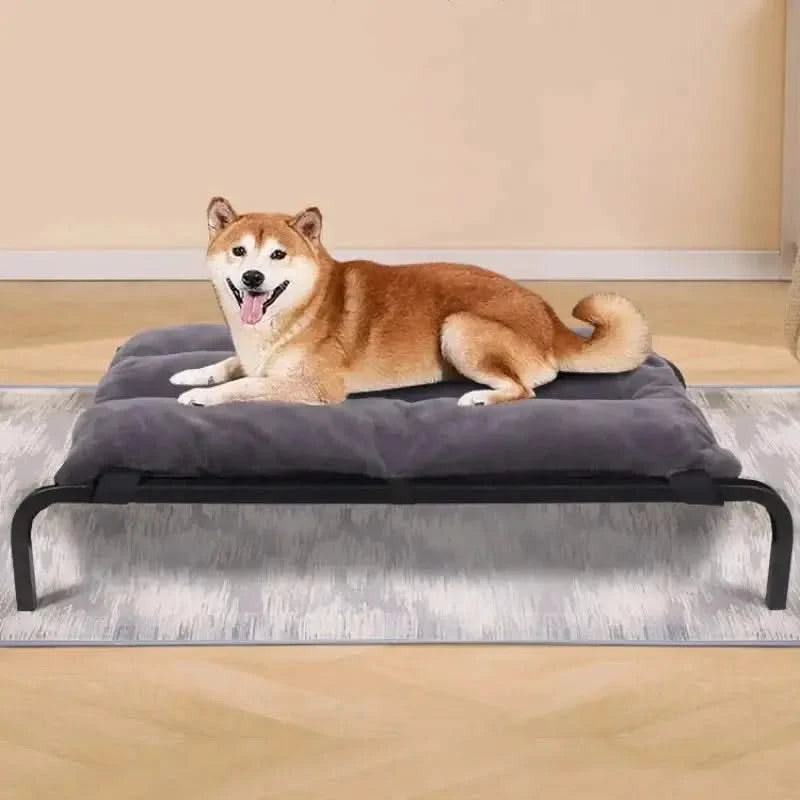 Warm Breathable Dog Bed with Detachable Iron Frame for Large Pets