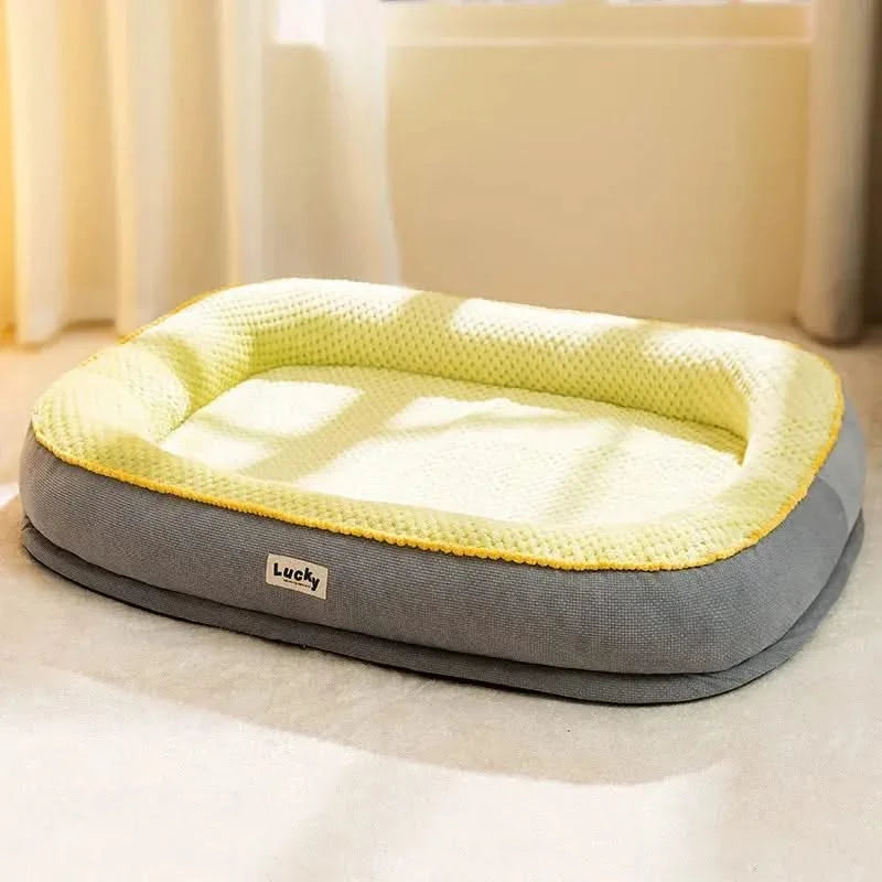 Luxurious Plush Pet Bed: Cozy Warm Sofa Cushion for Dogs & Cats, Machine Washable