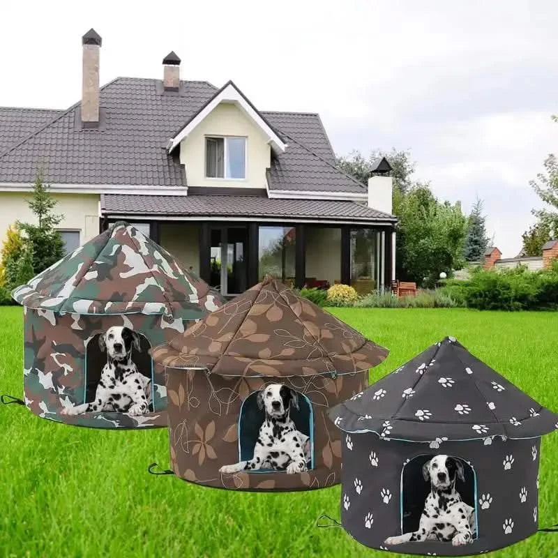 Waterproof Outdoor Insulated Cat House Dog Nest - Warm Foldable Pet Cave