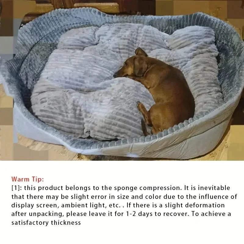 Premium Fluffy Pet Bed Sofa: Washable Cushion Mat for Dogs & Cats