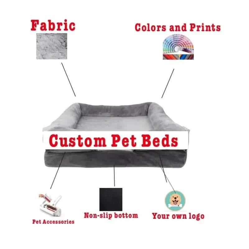 Luxury Orthopedic Memory Foam Dog Bed, Washable, Breathable, All Seasons Comfort