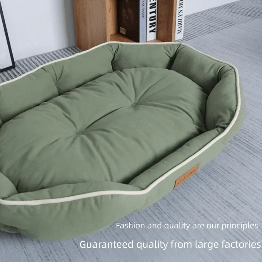 Luxury High Rebound Dog Bed, Scratch-Resistant, Non-Slip Plush Pet Sofa