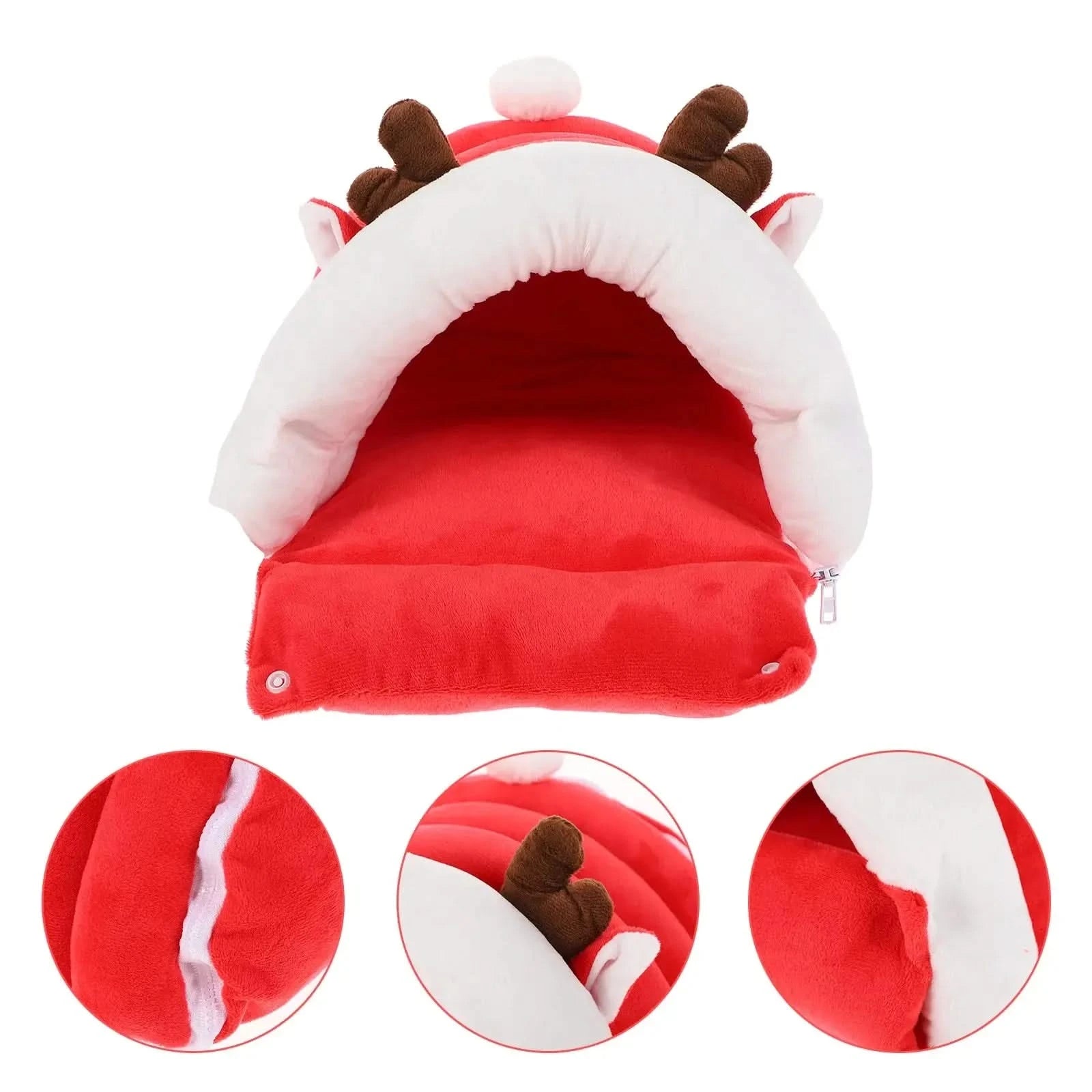 Cozy Winter Warm Hamster Nest Bed for Small Animals, Squirrels, Mice – Soft Pet Rest Cave