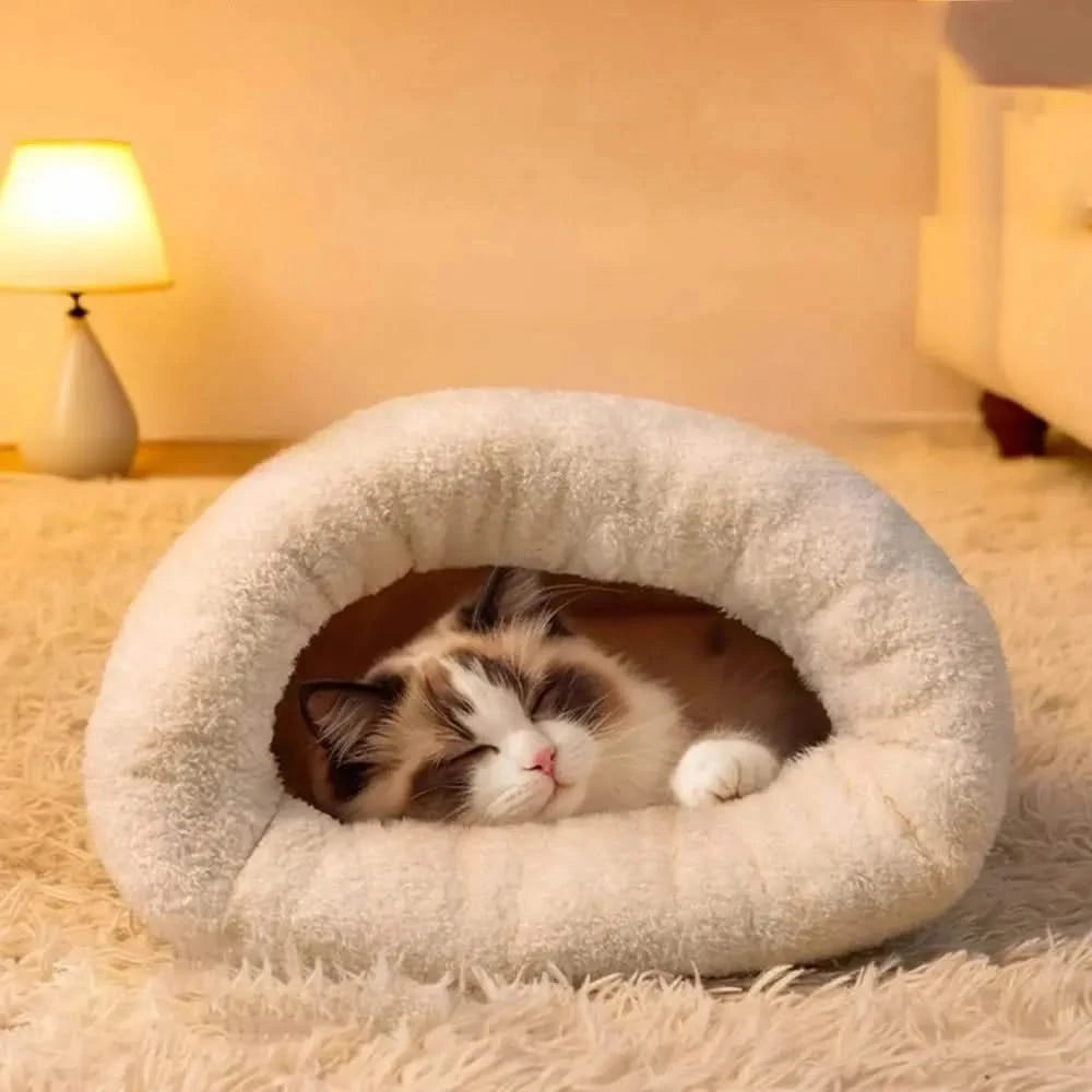 Cozy Plush Cat Sleeping Bag - Warm 360° Wrap Snuggle Sack