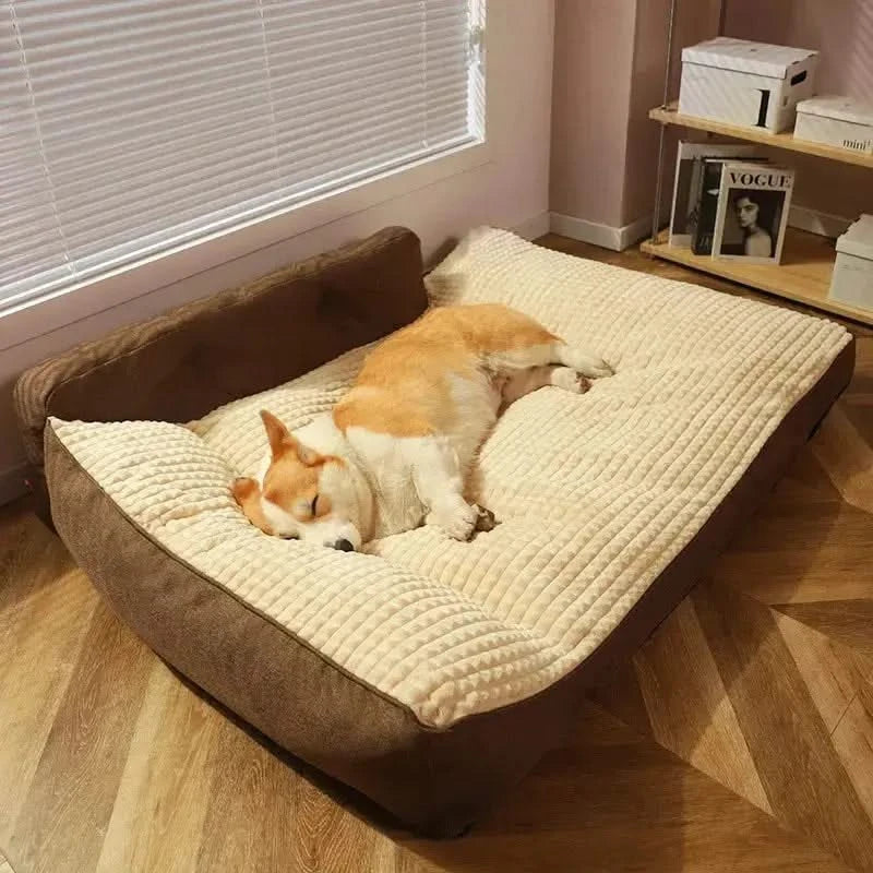 Cozy Plush Pet Bed: Soft, Warm Nest Mat for Dogs & Cats