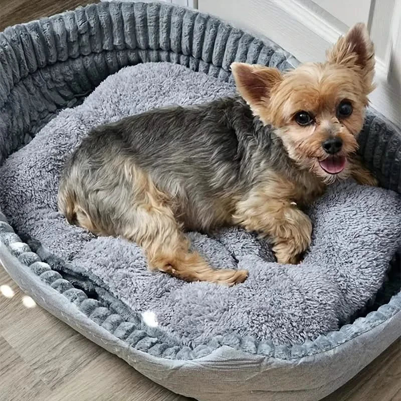Luxury Ultra-Soft Plush Dog Bed - Bite-Resistant, Dirt-Proof, Supreme Comfort