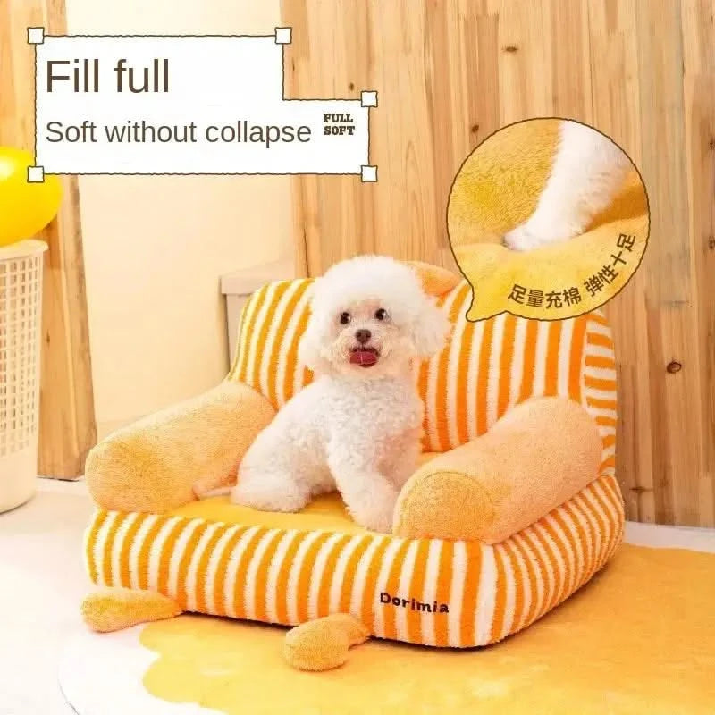 Ultra-Soft Winter Warm Detachable Pet Bed Sofa for Dogs & Cats