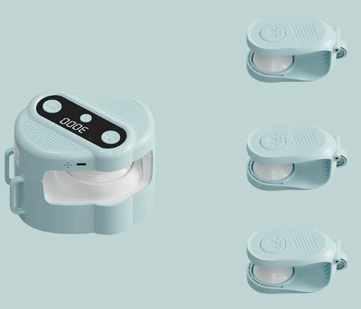 Multi-Station Cat Teaser Toy - Auto-Moving Feather, Green, Indoor Play System