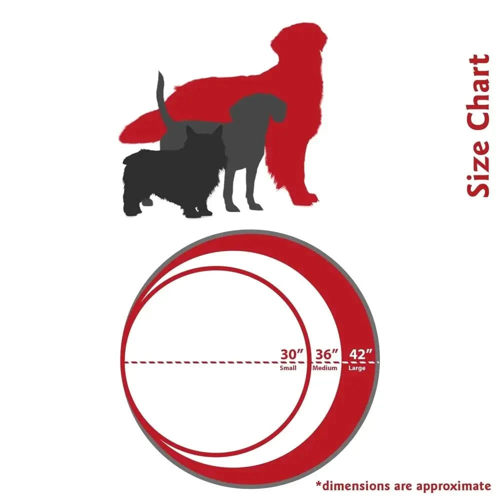 Premium Chevron Round Pet Bed for Dogs - Durable Outdoor Water-Resistant Washable Comfort