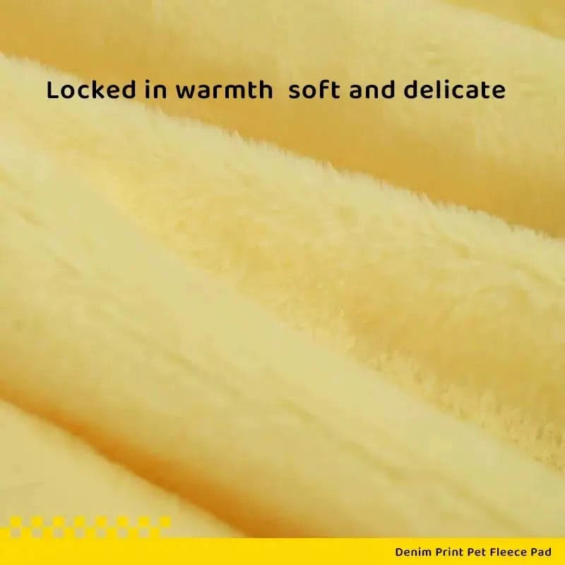 Luxurious Velour Washable Pet Bed – Warm, Ergonomic Cushion for Pets