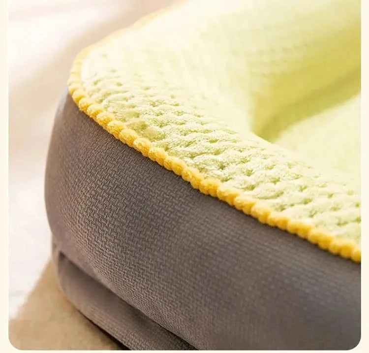 Luxurious Plush Pet Bed: Cozy Warm Sofa Cushion for Dogs & Cats, Machine Washable