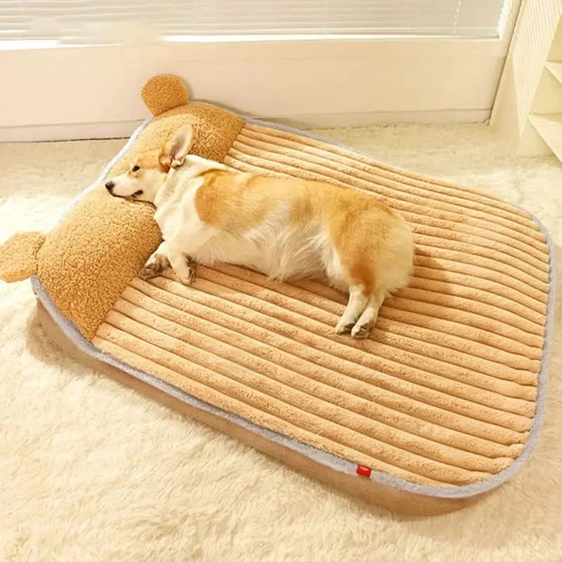 HOOPET Cozy Winter Warm Pet Bed Mat Sofa - Removable Washable Fluff for Dogs Cats