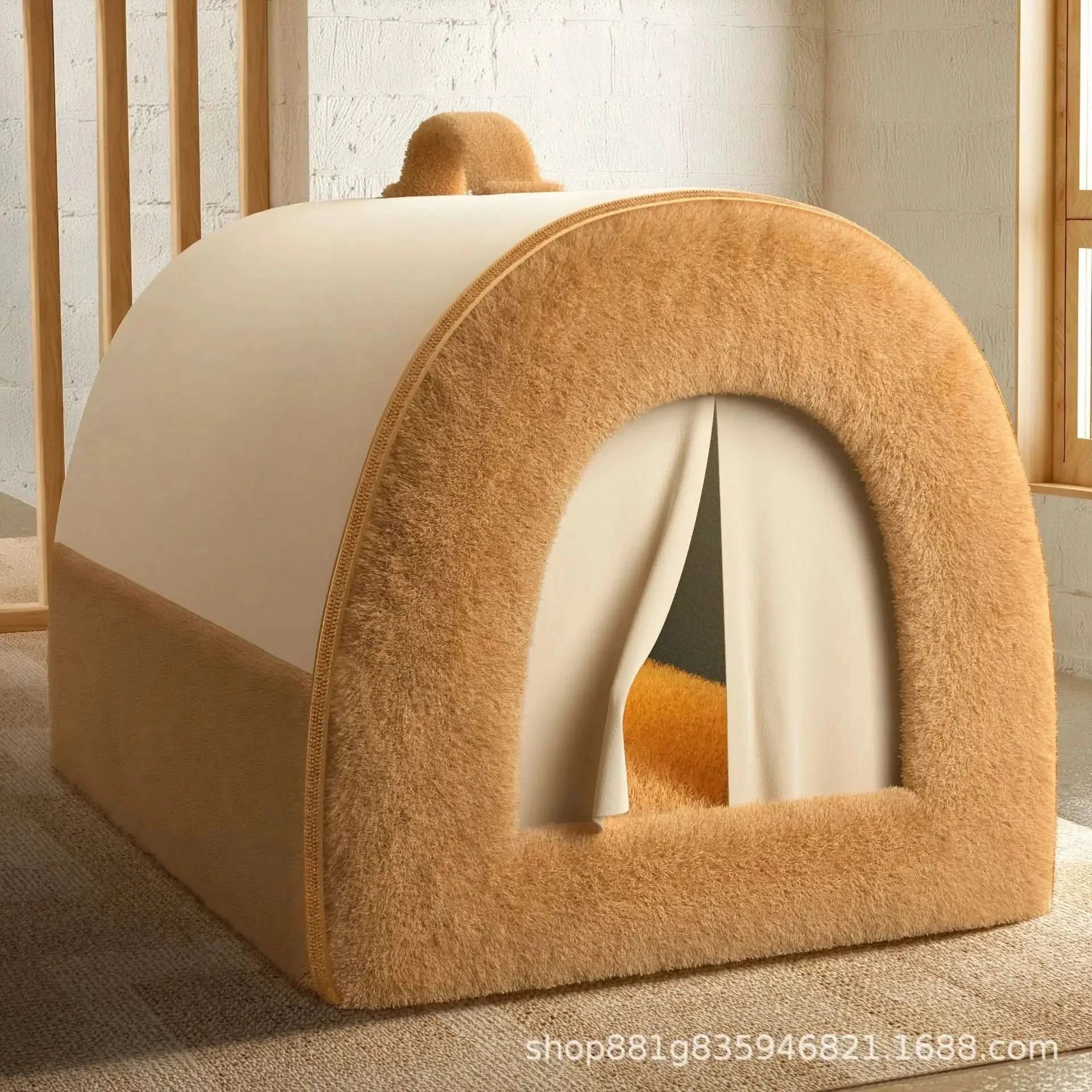 Cozy Bear Dog House: Universal, Washable, Enclosed Pet Bed for All Seasons