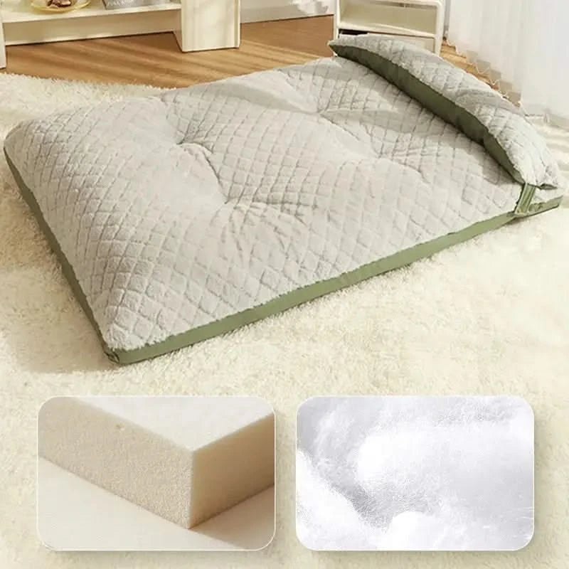 HOOPET Plush Winter Dog Bed Mat: Warm, Fluffy, Orthopedic Pet Cushion for Large & Medium Dogs