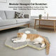 Modular Hexagon Cat Scratcher: Interlocking, Durable Mesh, Non-Slip Base (Beige)
