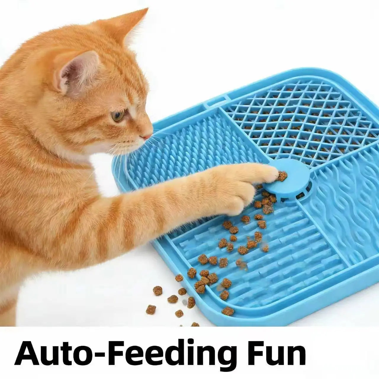 Slow-Feeding Cat Mat: Interactive Mealtime, Silicone Surface