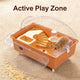 Habitat & Play Hamster Cage for Hamsters - Tube/Roller/Water Bottle Transparent Ventilated Multi-Color Plastic