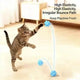 Elastic Bouncing Interactive Cat Toy: Irregular Path, Blue Ball Design