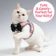 Escape-Proof Cat Harness & Leash: Plaid Print, Bow & Bell Accent