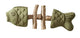 Interactive Cat Chew Stick - Fishbone Shape, Silvervine & Catnip, Green
