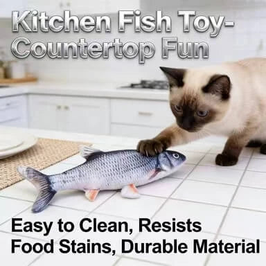 Lifelike Plush Fish Cat Toy - Catnip Filled, Soft Fabric, Interactive Chew Toy