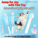 Auto-Bounce Interactive Cat Teaser Wand - Retractable, LED Light, White