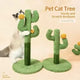 Cactus Cat Scratcher: Multi-Size, Breathable & Scratch-Resistant, Green with Hanging Balls